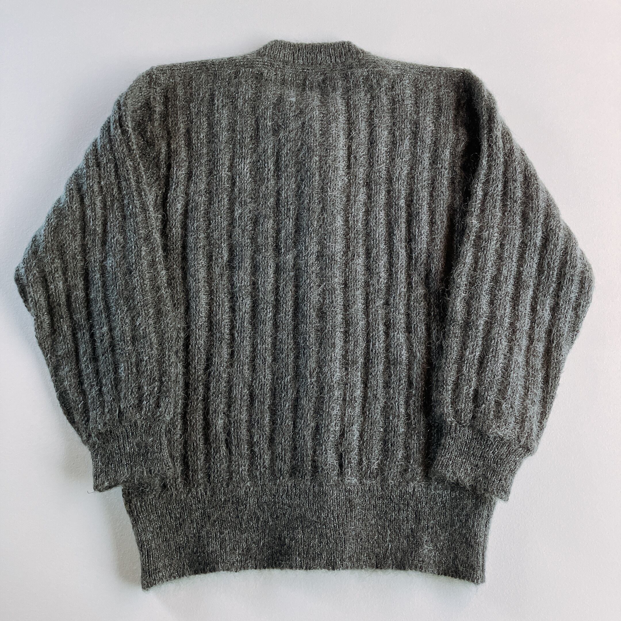 【SALE】used レトロ グレー ニットカーディガン 古着 ヴィンテージ vintage