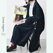 【2color】バックスタイルもチャーミング♡:ピュアコットンのコーデュロイロングコート i0498
