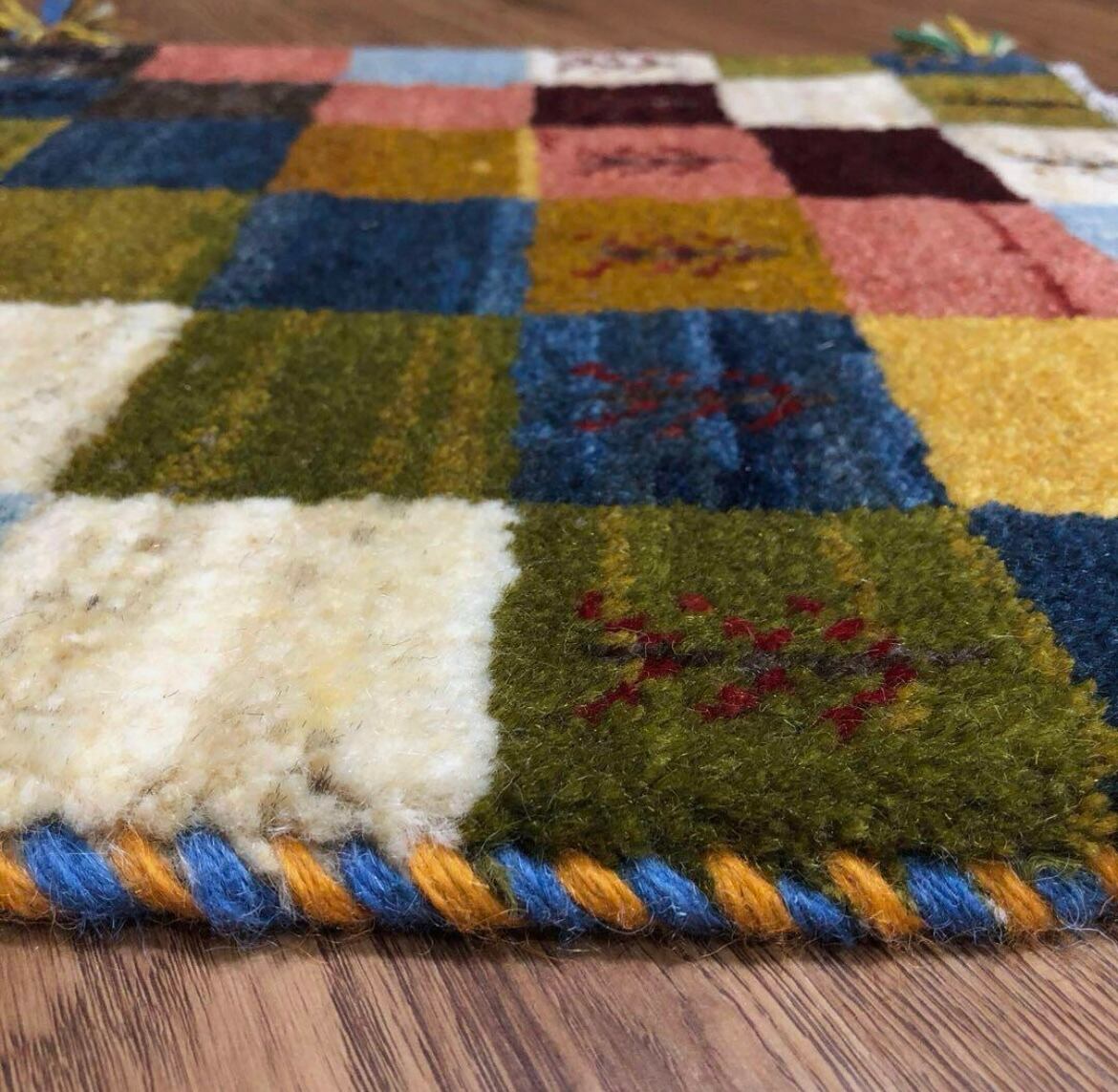 ペルシャギャッベ (ギャベ) チェアマット 椅子の座布団 No.GS-1029