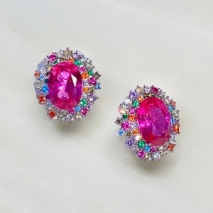 オーバルビジュー（ ピアス / イヤリング）