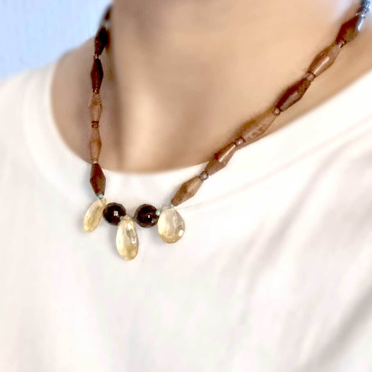 ネックレス(アメジスト.シトリン.アンバー)