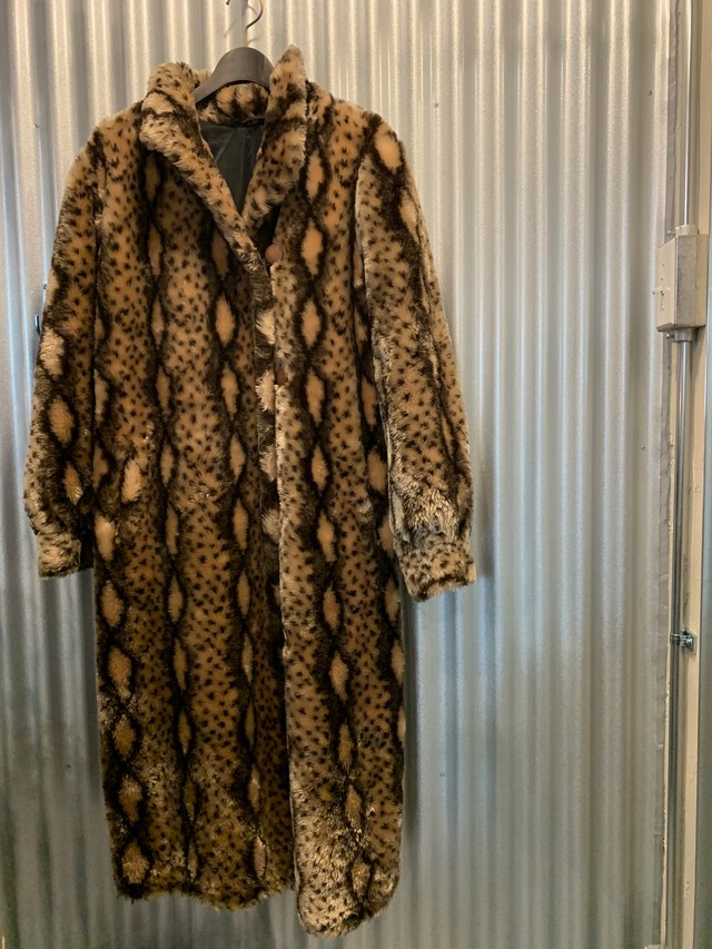 Animal pattern vintage long coat アニマル柄レオパード ヴィンテージ 