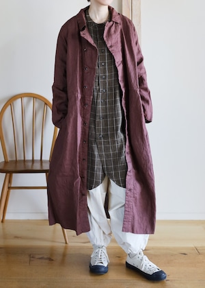 Vlas Blomme - KL Vintage コートワンピース - Bordeaux Brown