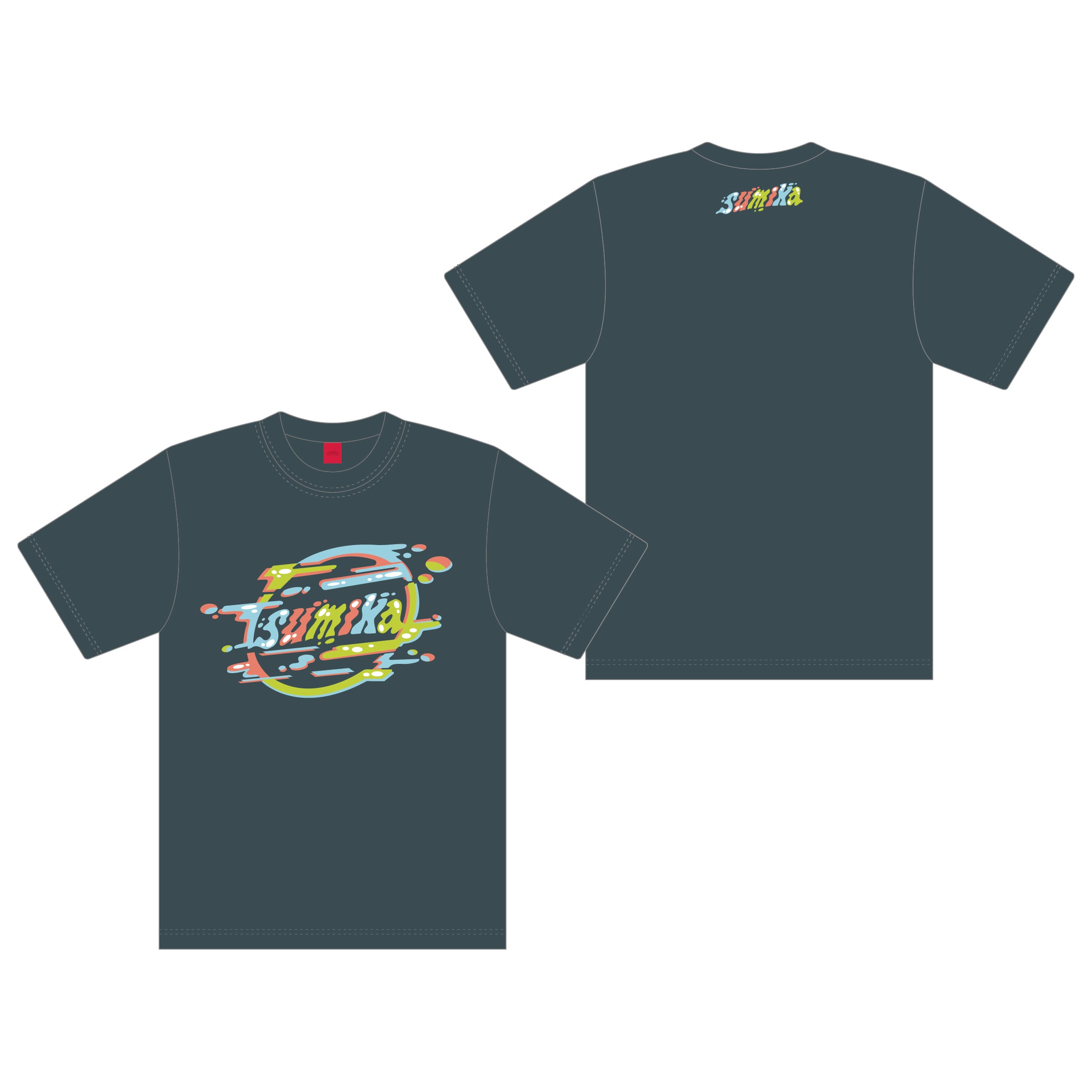 sumika / グリッチTシャツ（スレート）