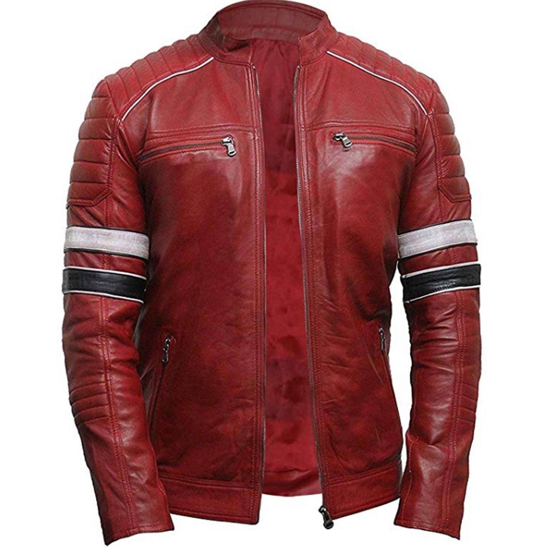 羊革・キルティングヨークとサイドの革ジャケット Sheep Leather