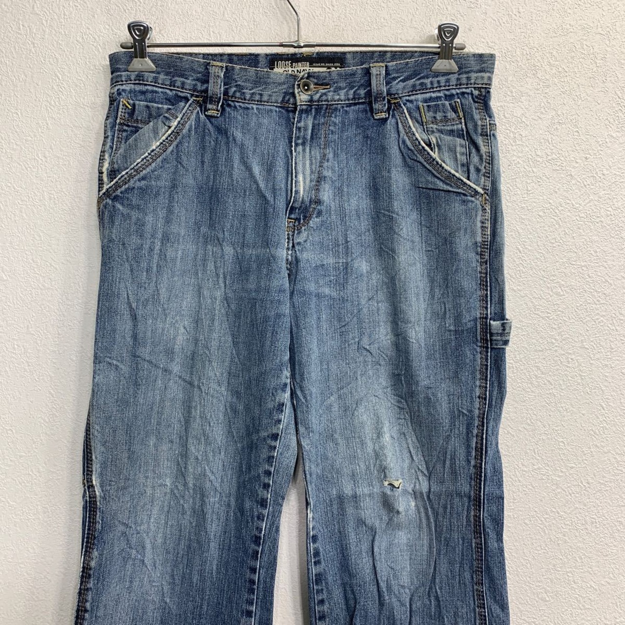 OLD NAVY デニム ペインターパンツ W33 オールドネイビー ルーズ 