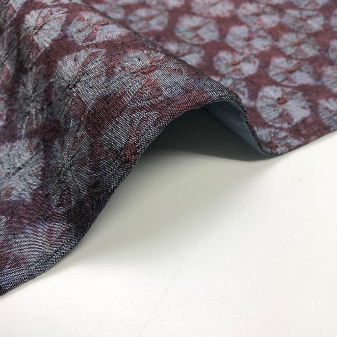 京袋帯 菅原工房 菅原結 漢方染 絞り柄 縦縞模様 リバーシブル O-5483 京袋帯 菅原工房 菅原結 漢方染 絞り柄 縦縞模様 リバーシブル O