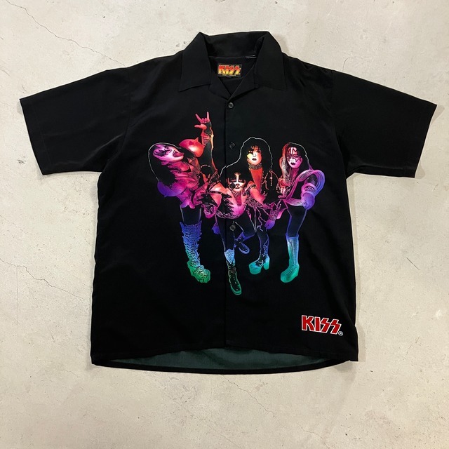 KISS OPEN COLLAR SHIRT 2002 L