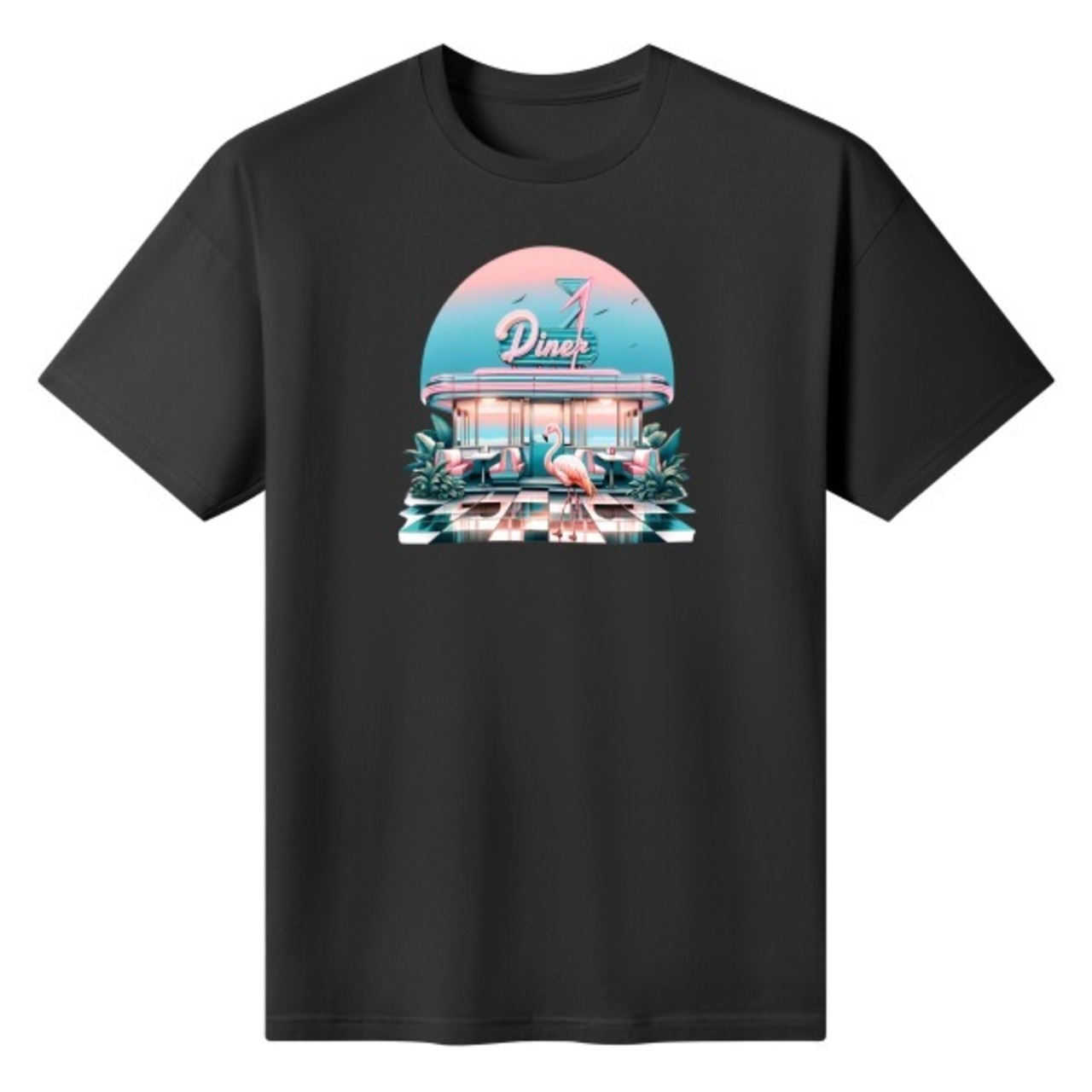 Women's Cotton Front & Back Printing T Shirt Retro 4610