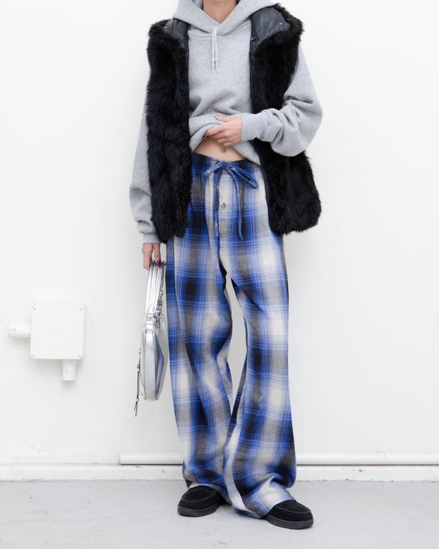 1990s ombre check easy pants