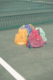 bi-tone frill strap Brown×Blue