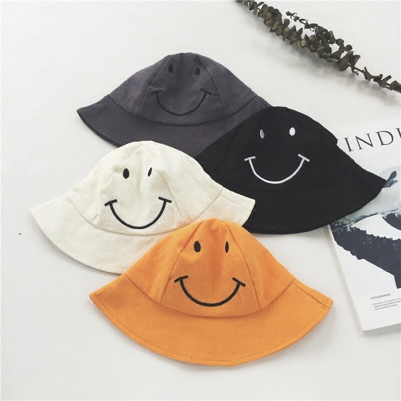 子供男の子と赤ちゃんスマイリーフェイスサンハット大きなつばの漁師の帽子サンハット夏のお出かけサンハット ブラック・アイド・ピーズ56452919380