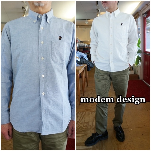 modemdesign モデムデザイン　オックフォードボタンダウンシャツ　23087511　長袖シャツ