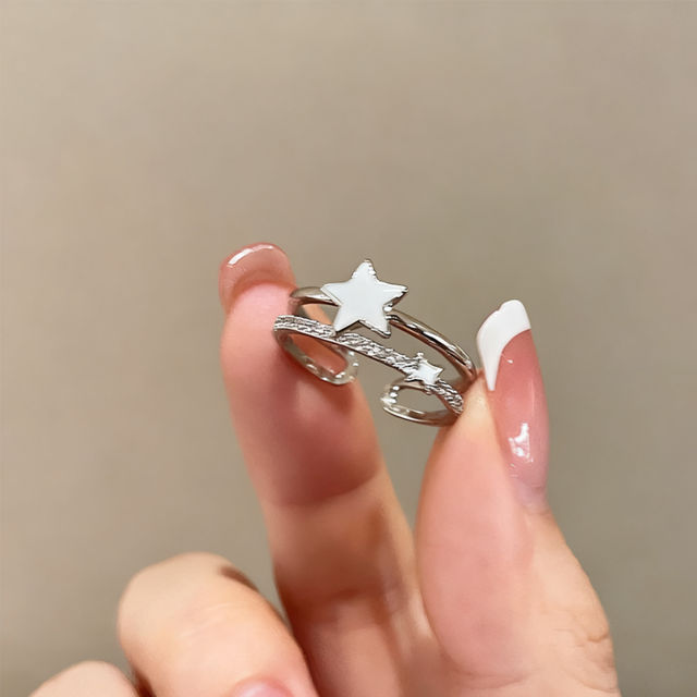 ZJきらめく星の連なりリング 2点セット