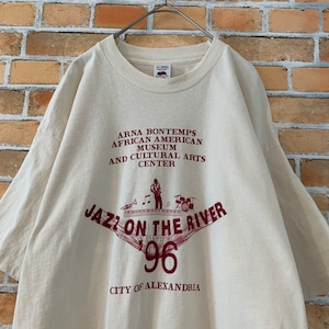 【FRUIT OF THE LOOM】90s jazz イベント Tシャツ USA製 アメリカ古着 オーバーサイズ