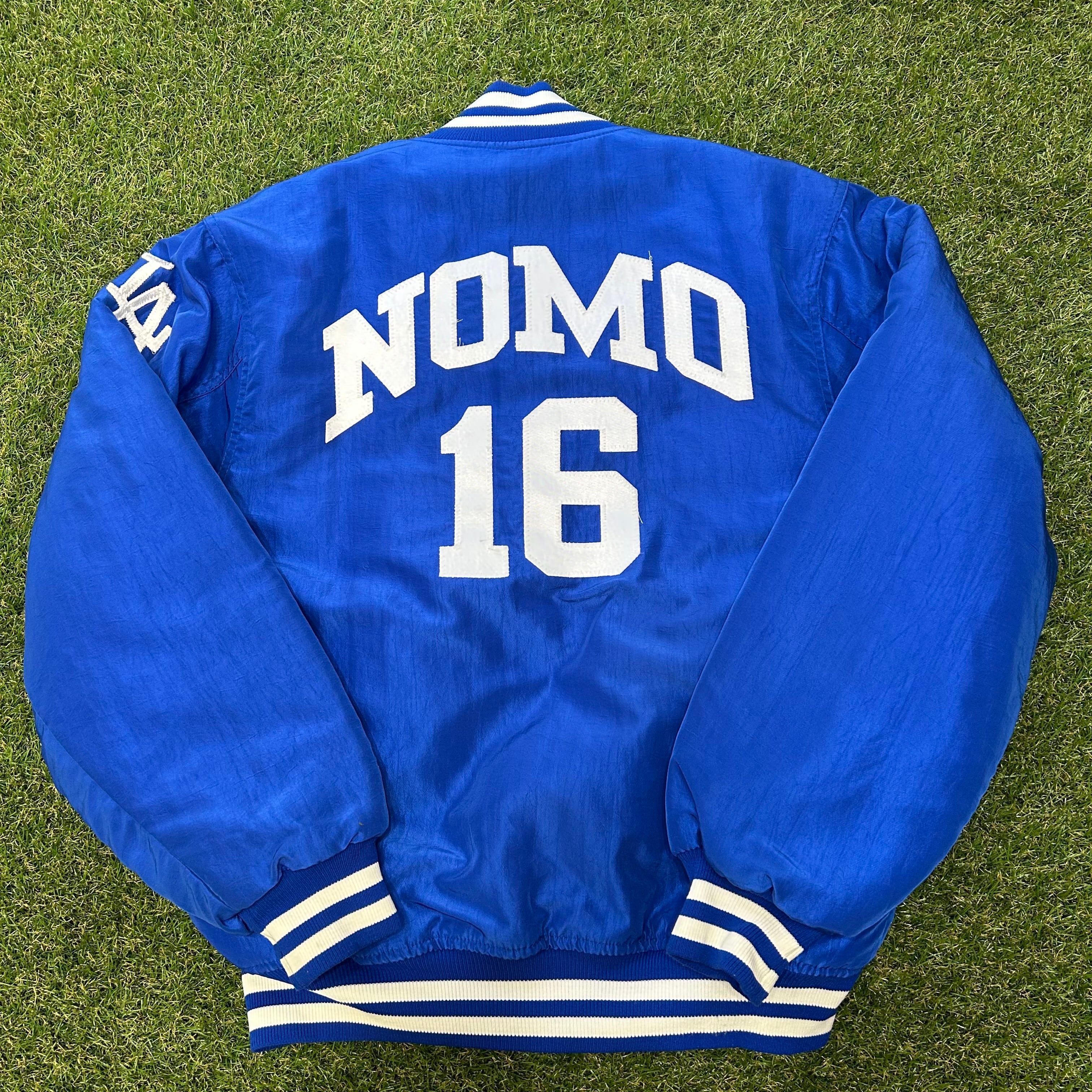 90s MLB Los Angeles Dodgers No.16 Hideo Nomo Nylon Jacket | steez