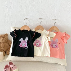 【BABY&KID】夏新作　ウサギ柄フレアシャツ