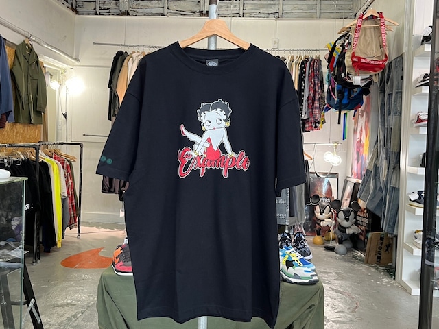 EXAMPLE × BETTY BOOP BACK HEART LOGO TEE BLACK XXL 60148