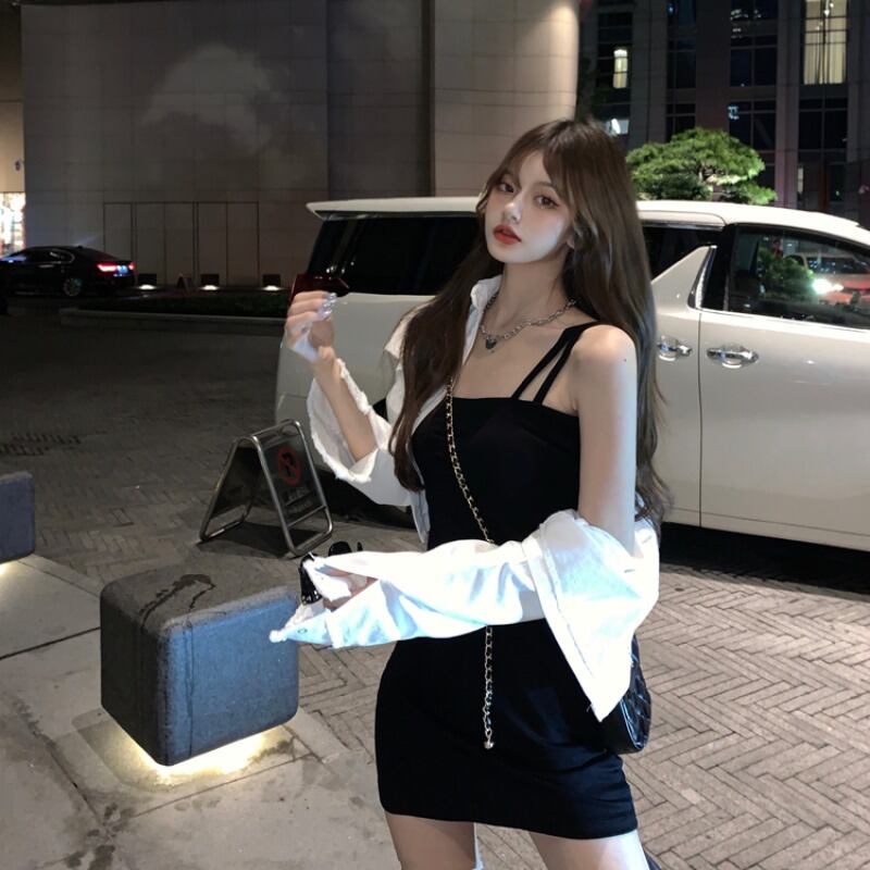 ホワイトカジュアルスモールカーディガン長袖オールマッチジャケットレディース2020年秋新作ルーズショートスチューデントジャケット ブラックストロベリース47997994176