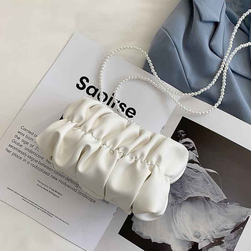 レッドサマーパールチェーン 夏物 真珠 メッセンジャーバッグ Tiancai_Wing_Bag90004251752