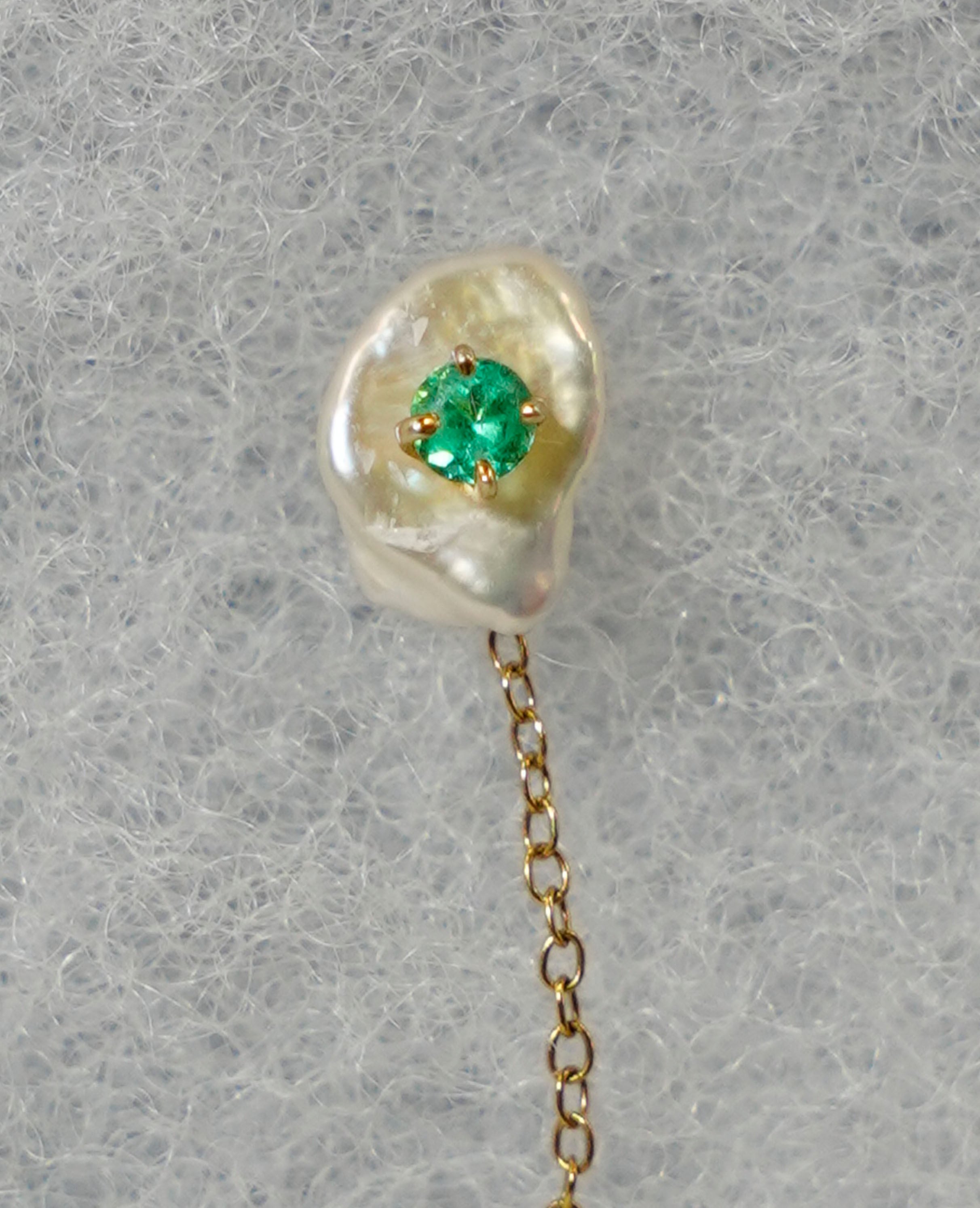 (SV)Birthstone pierced -Emerald-