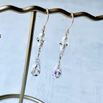淡水パールと水晶のサンキャッチャーピアス