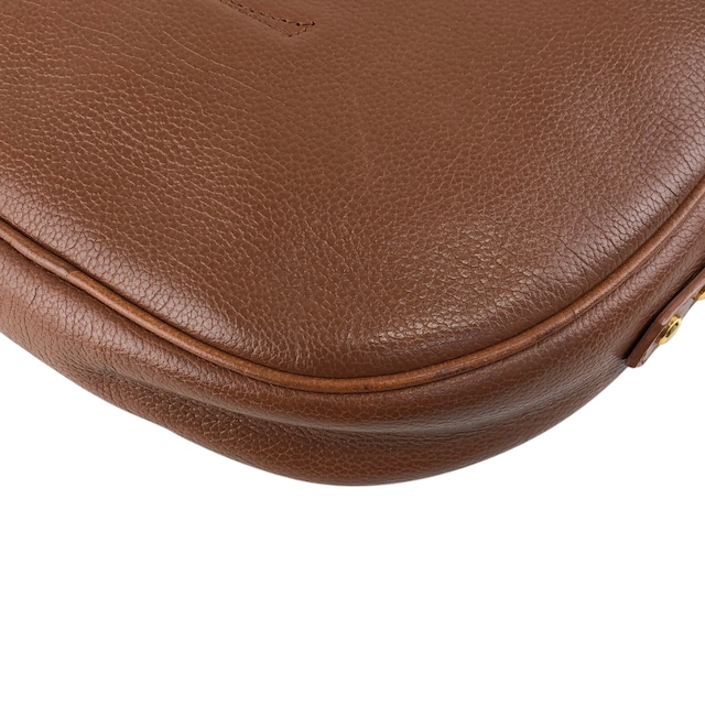 Yves Saint Laurent イヴ・サンローラン ショルダーバッグ ブラウン YSL レザー サークル vintage ヴィンテージ オールド nkx8ax