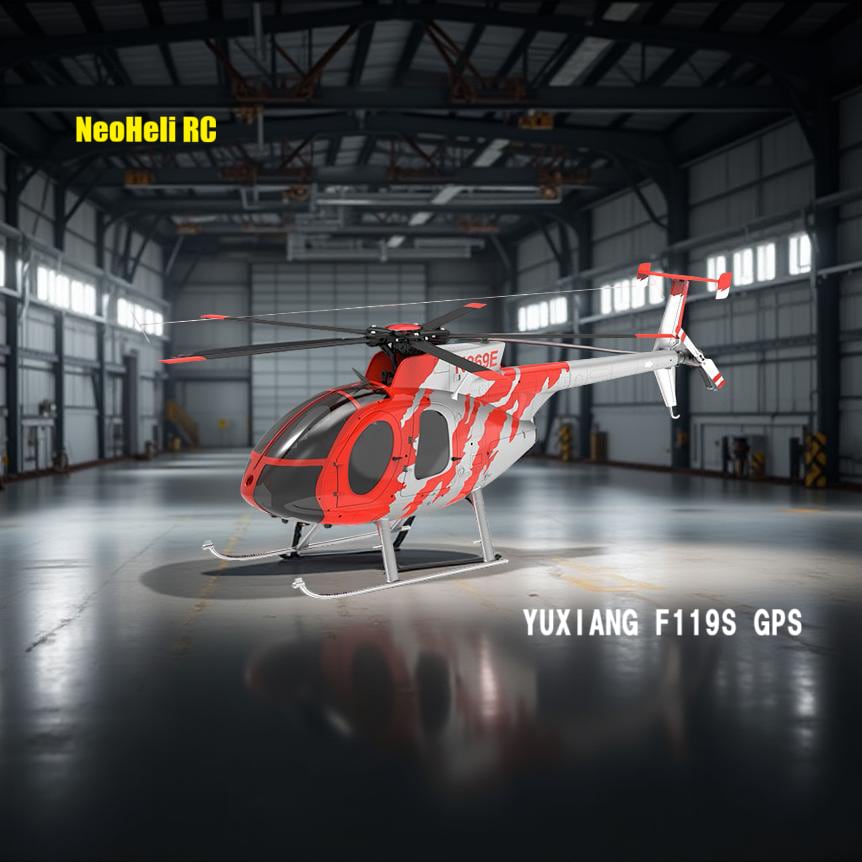 当店初小型1 /16スケール RTF◆YUXIANG F119S GPS MD500 全長485mm 重量700g カラー / レッド& シルバー