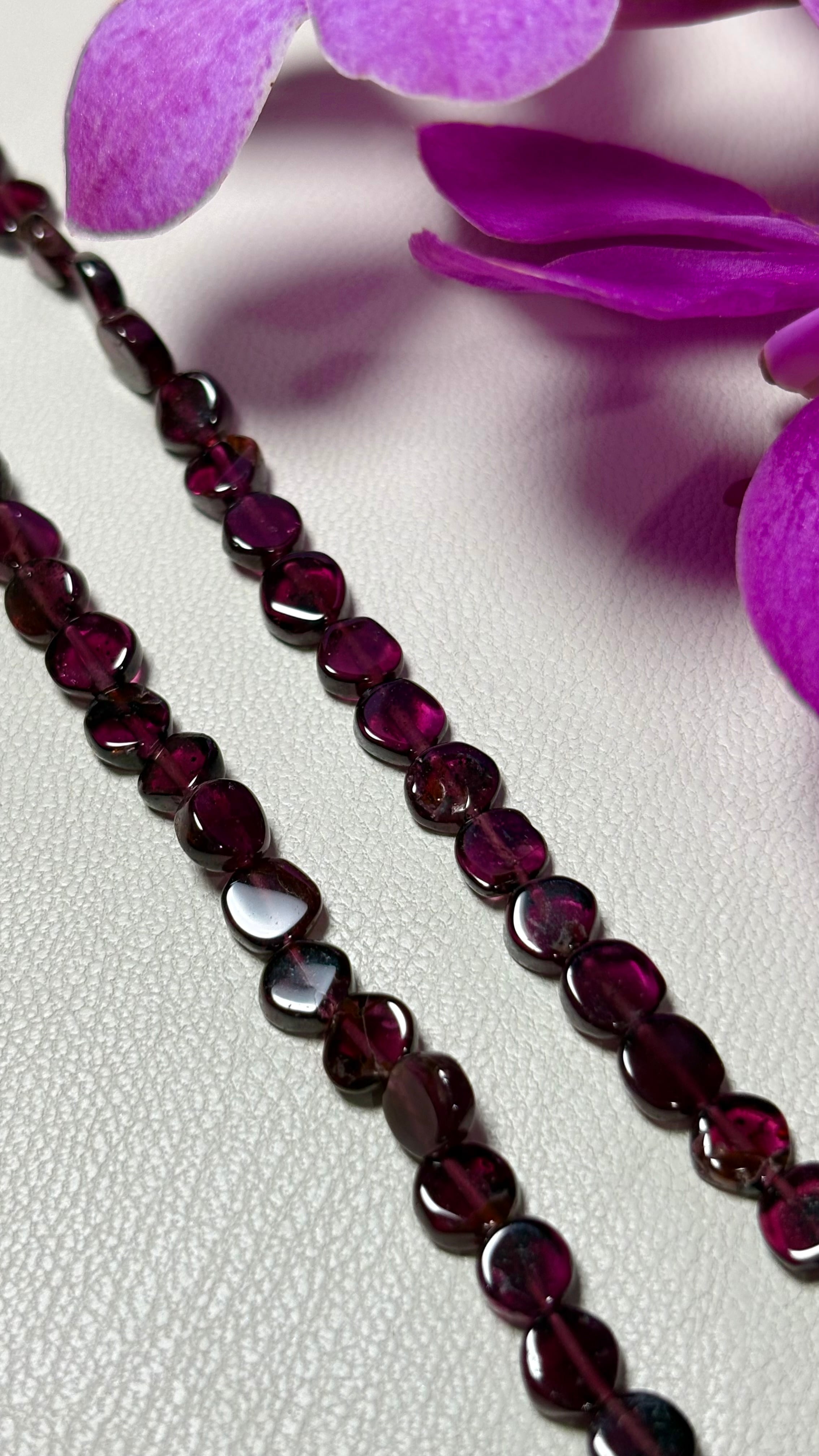 Garnet Coin Beads / ガーネット コインビーズ