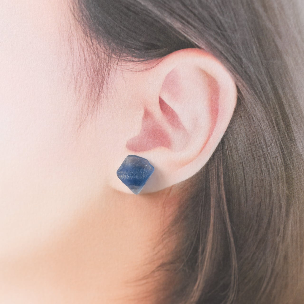 天然石ピアス＊ブルーサファイア・淡水パール14kgfピアス/16kgpイヤリング