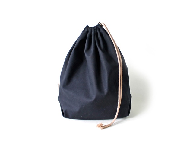 Kinchaku Basic L コットンシーチング ブラック