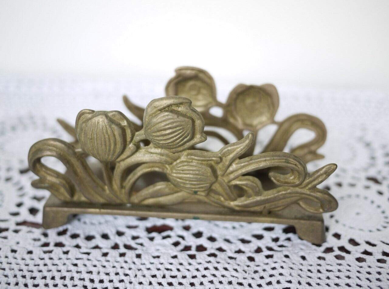 レタースタンド ナプキンホルダー イタリア 真鍮