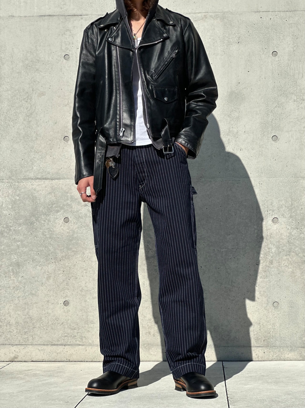 Wabash Stripe Straight Work Pants