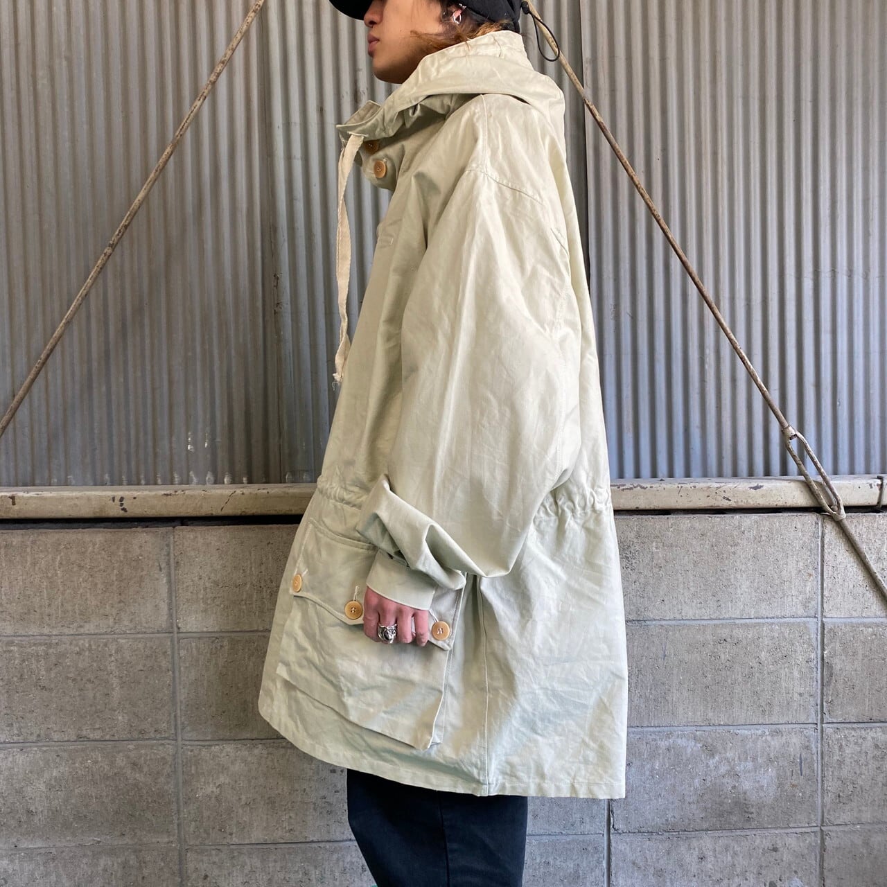 ビッグサイズ 40〜50年代 スウェーデン軍実品 M39 スノーカモパーカー 