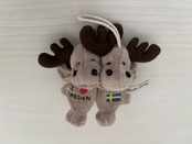 【NORDIC SOUVENIR】ハグするムースぬいぐるみ10cm スウェーデン グレー