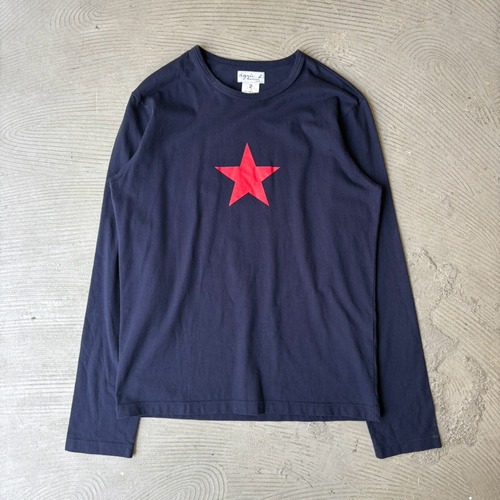 agnes b. / Front star designed L/S T-shirt