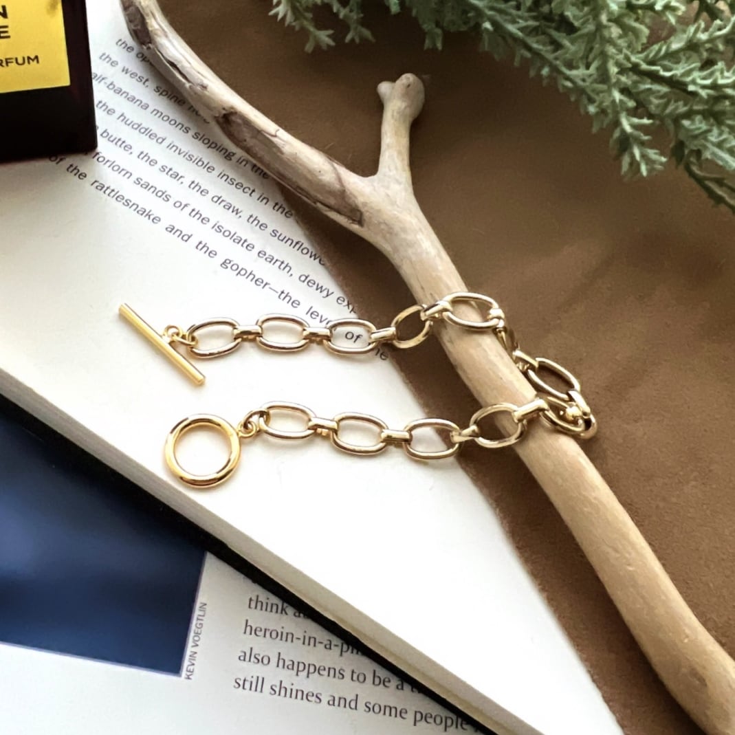 Sculpture Chain Bracelet【GOLD】 | Akto