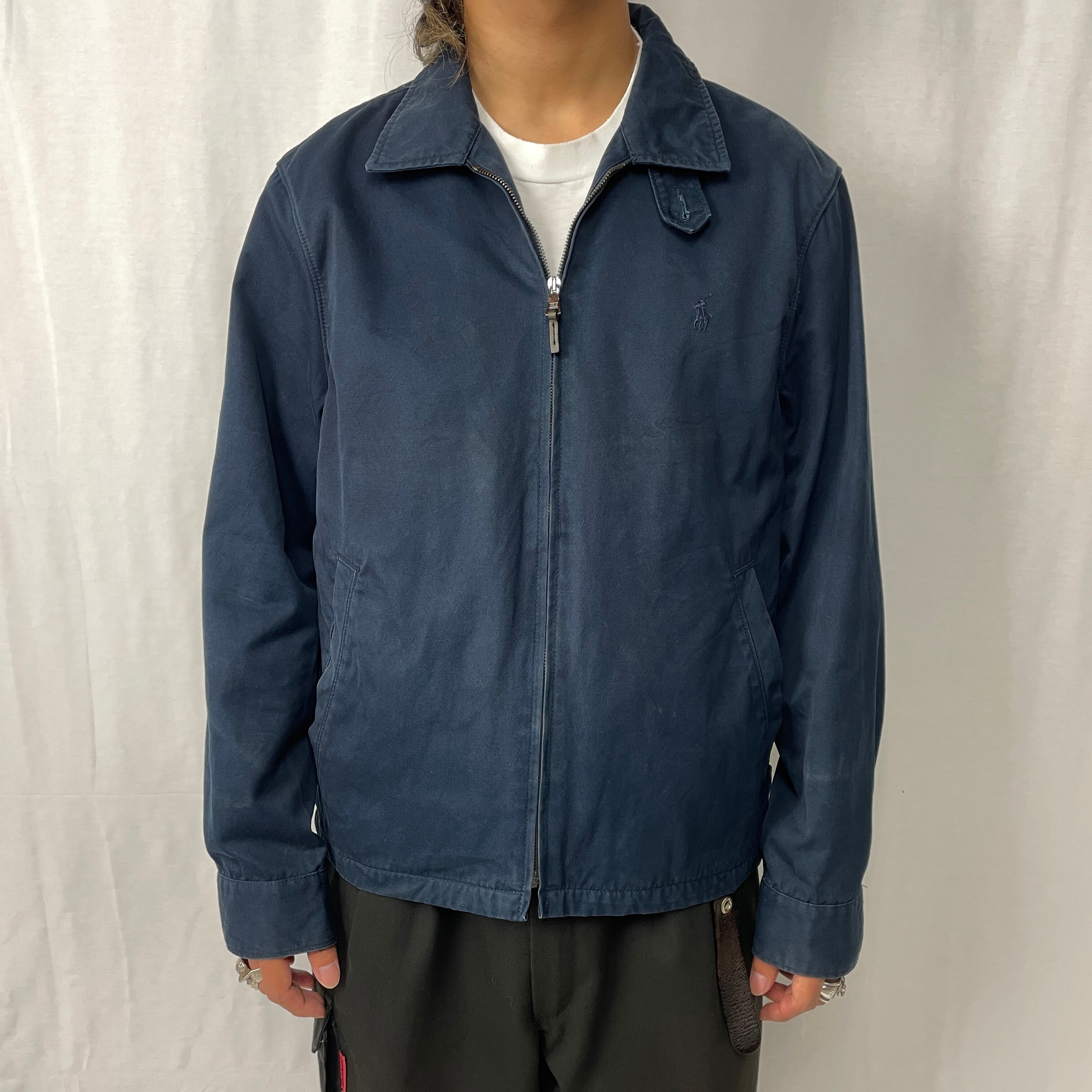90s ポロバイラルフローレン スイングトップ 2XL ネイビー 90年代 Polo by Ralph Lauren ポロバイラルフローレン スイングトップ