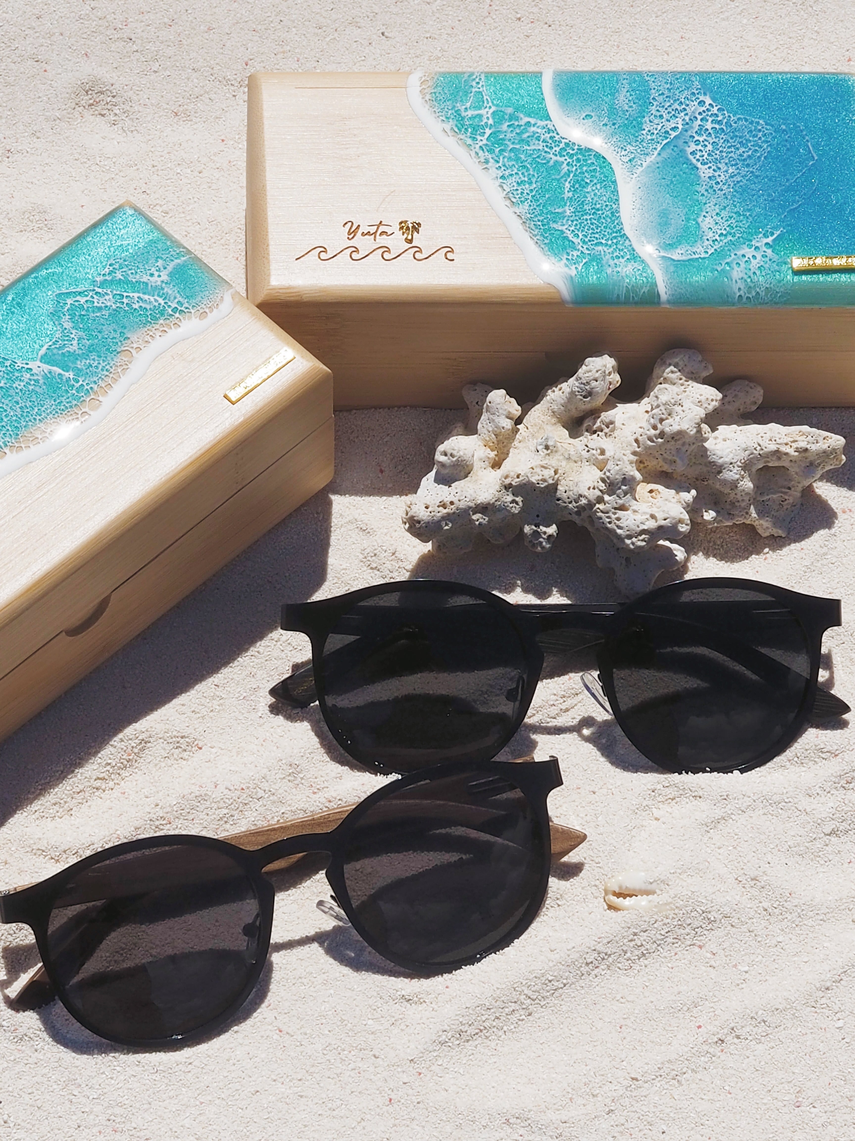 Wood sunglasses(wavy) | ALOHA GLASS
