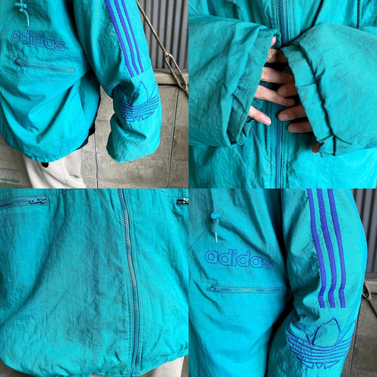 80〜90年代 adidas 中綿入りナイロンジャケット ビンテージ