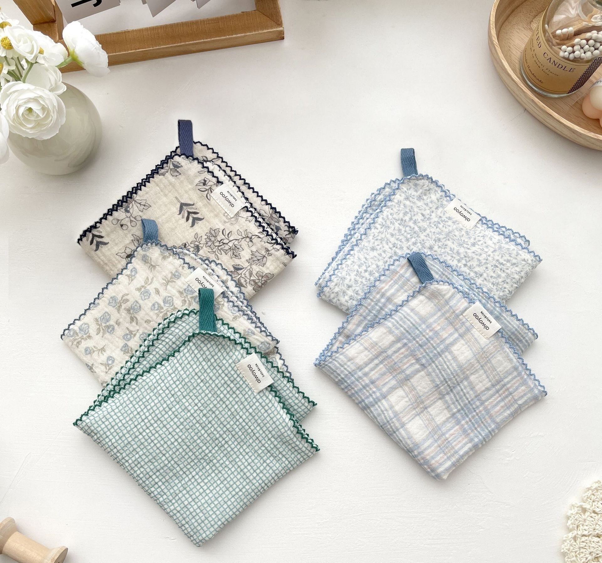 10color ガーゼハンカチ