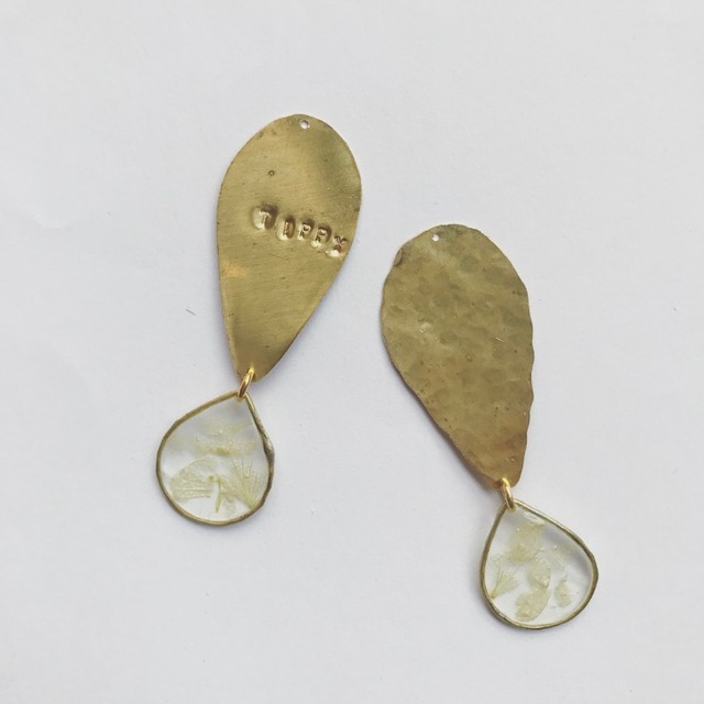 plate earring / pierce