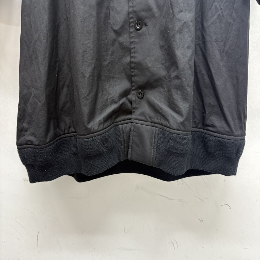sacai サカイ Poplin Shirt 半袖シャツ 25-03781M ブラック size:4【中
