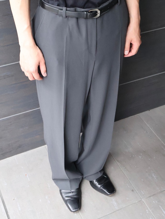 【armani collezioni】summer wool straight slacks