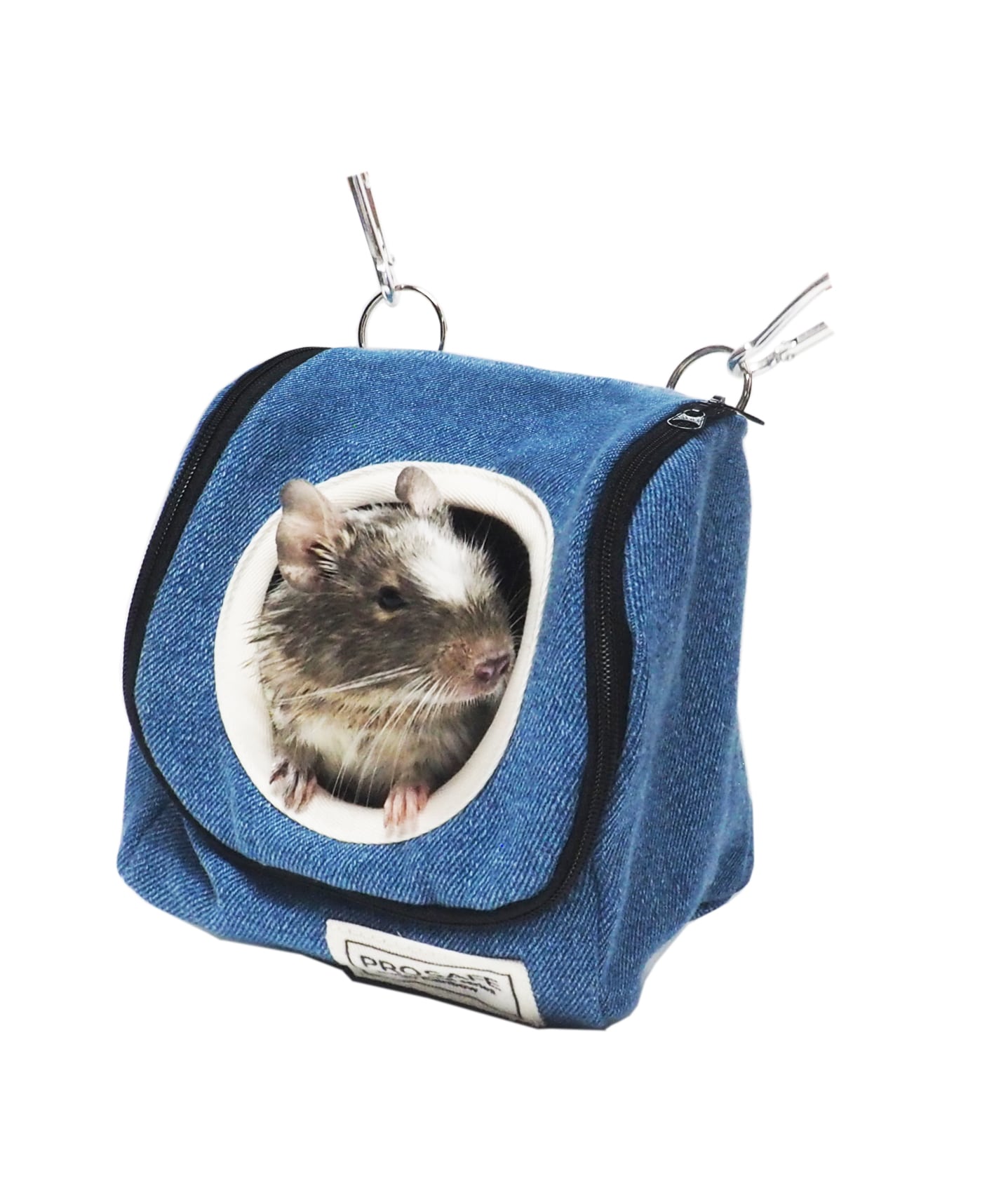 【小動物用品】【PRO SAFE】デグモモハウス デニム/ナチュラル/グレー