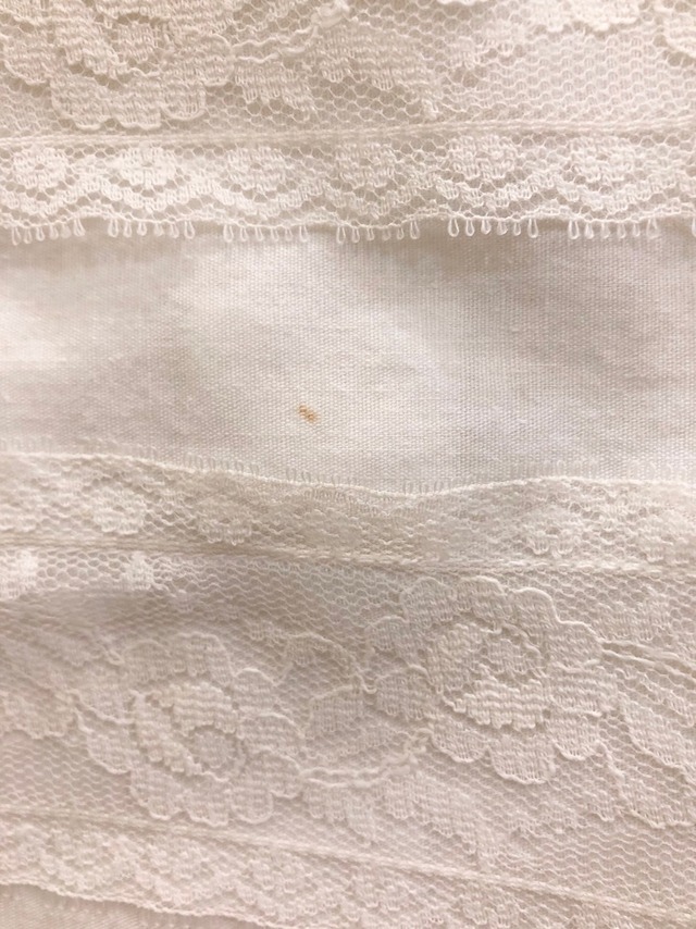 60s lace border white sleeveless blouse