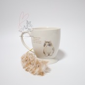 しっぽ付きチャームマグ　グレイ