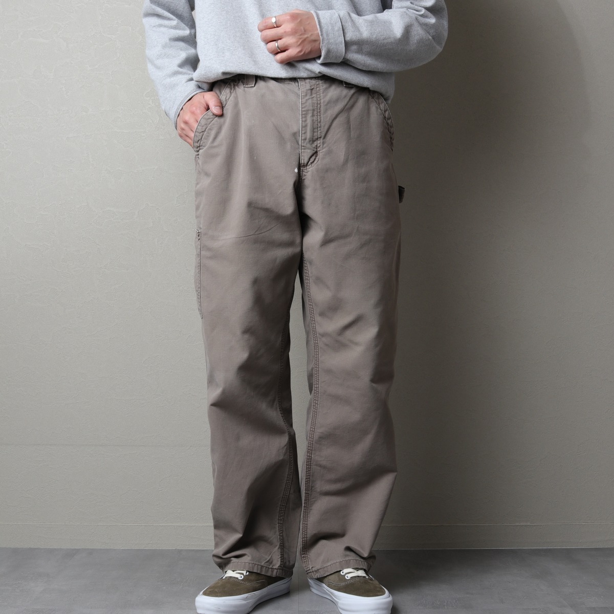Carhartt Original Dungaree Fit Duck Painter Pants, Men's, W37 equivalent cotton Beige type Vintage Second Hand