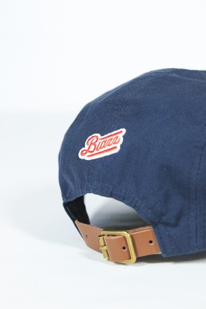 MOCO LOGO SUEDE PEAK 5 PANEL CAP [NAVY]