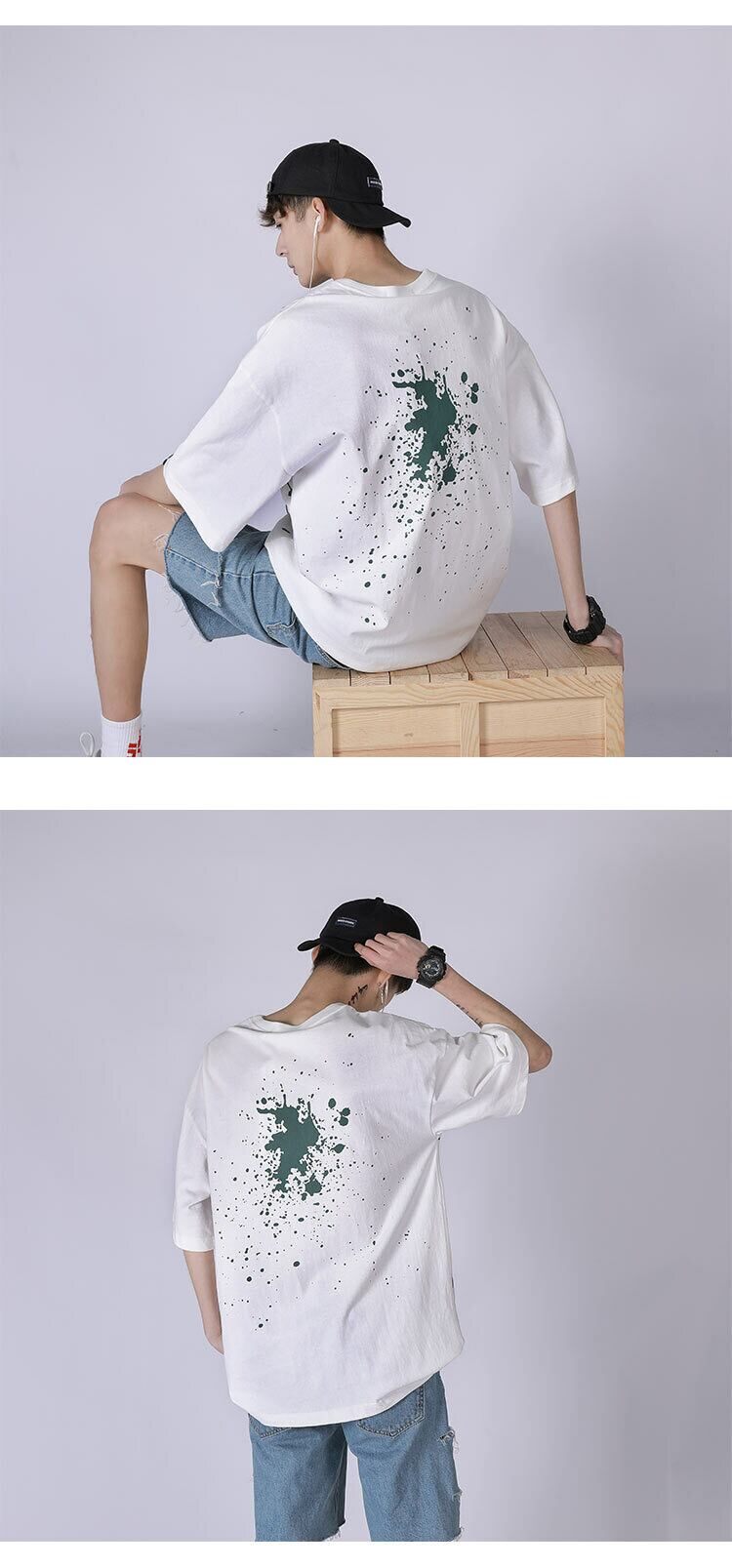 全3色 Tシャツ カットソー プリント カジュアル シンプル